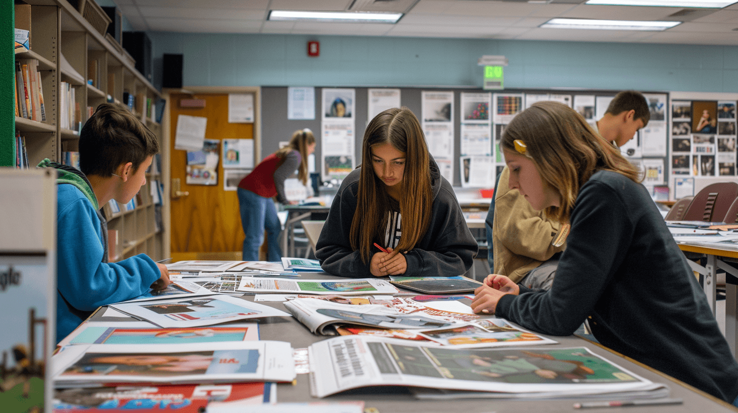 Schüler erstellen gemeinsam eine individuelle Schülerzeitung