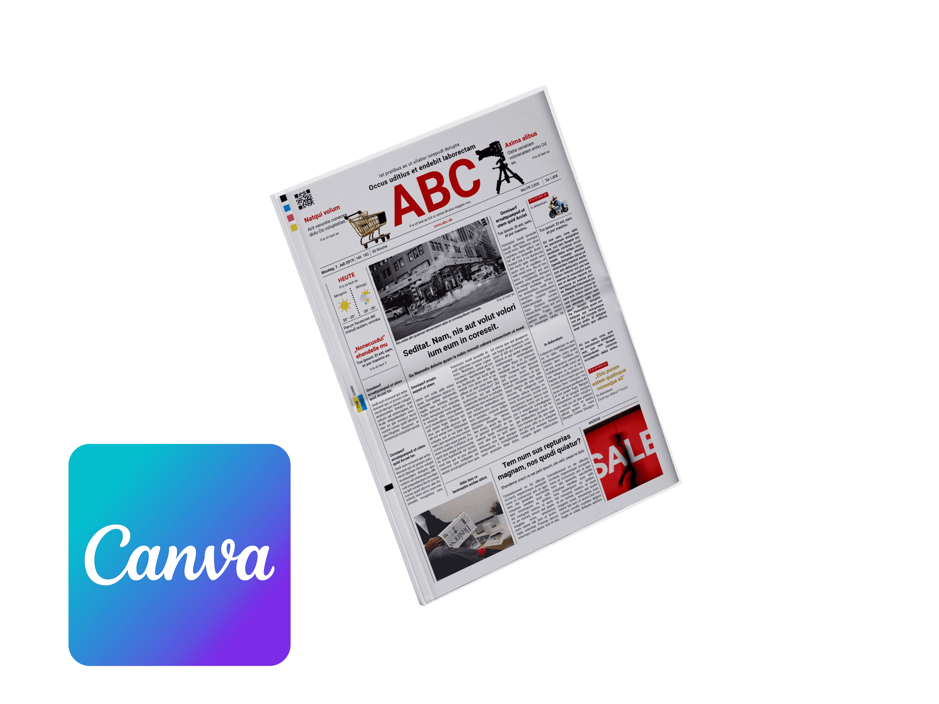Tageszeitung online mit Canva gestalten