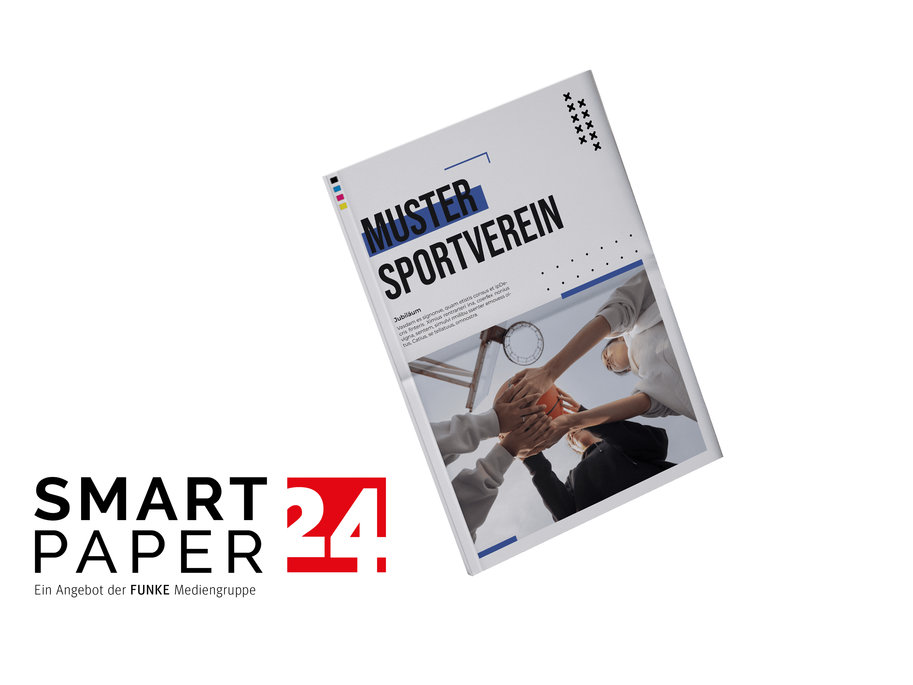 Vereinszeitung für Sportverein mit Online-Designer von Smartpaper24 gestalten