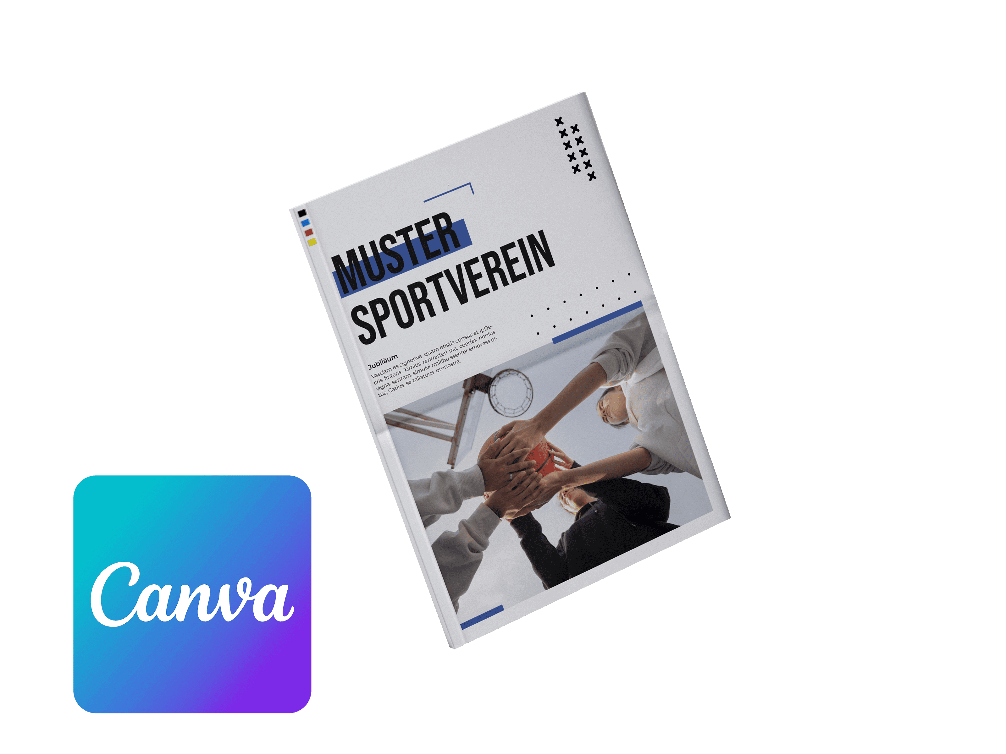 Vereinszeitung für Sportverein online mit Canva gestalten
